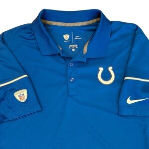 Indianapolis Colts Nike Football Equipment Blue Polo Shirt XL